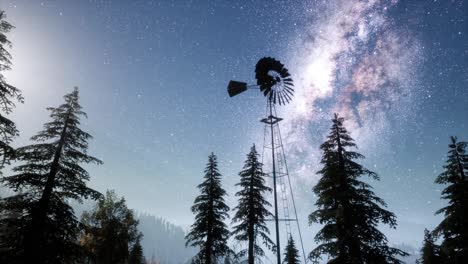 Retro-Windmill-in-Mountain-Forest