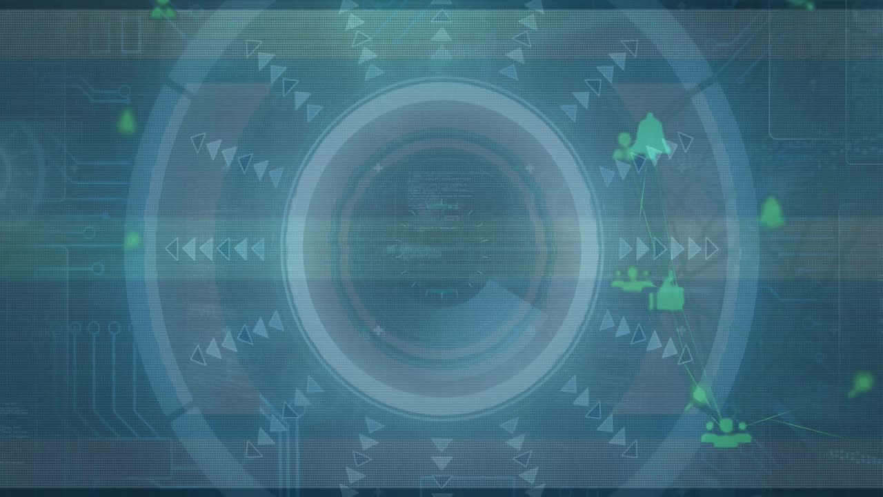 전 세계에 대한 범위, 연결 및 데이터 처리의 애니메이션