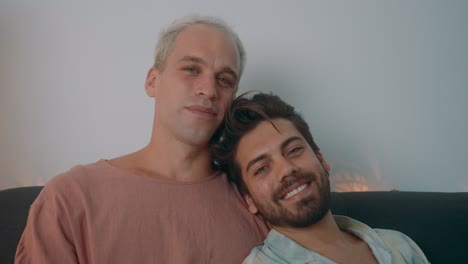 two men relaxing together