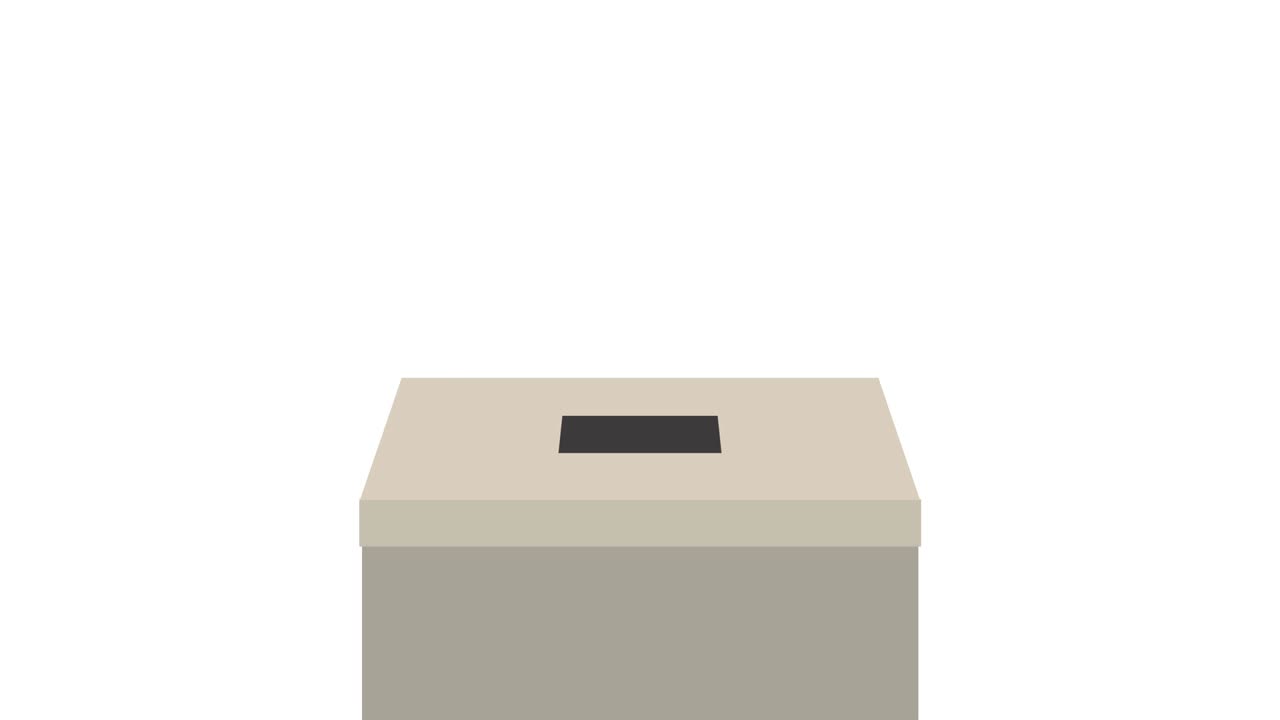 papel de votación que entra en la urna de votación, el concepto de democracia bucle