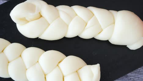 braided white cheese