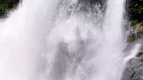 linville falls waterfall gushing water