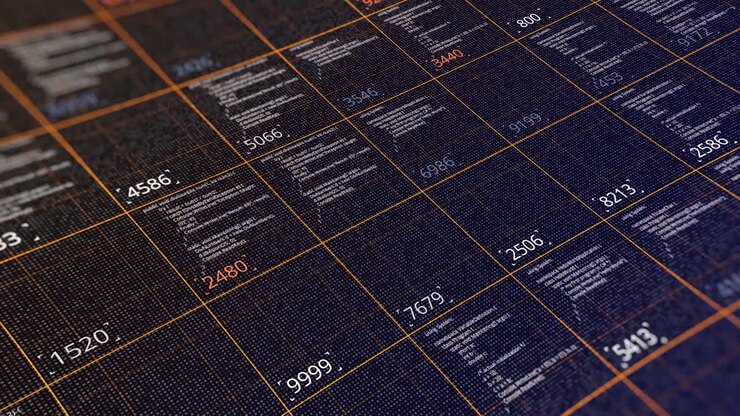 Abstract Computer Code Display
