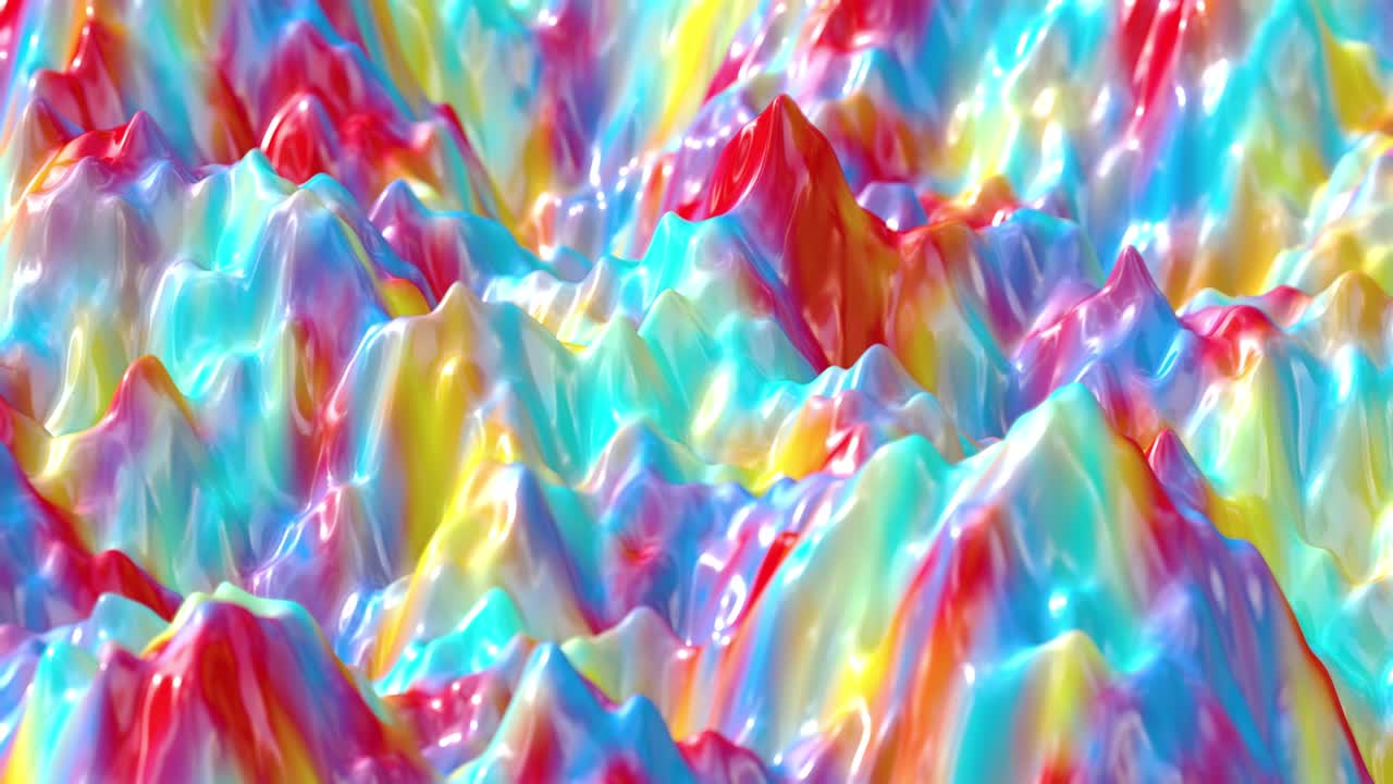 추상적인 다채로운 그라디언트 파동 이동