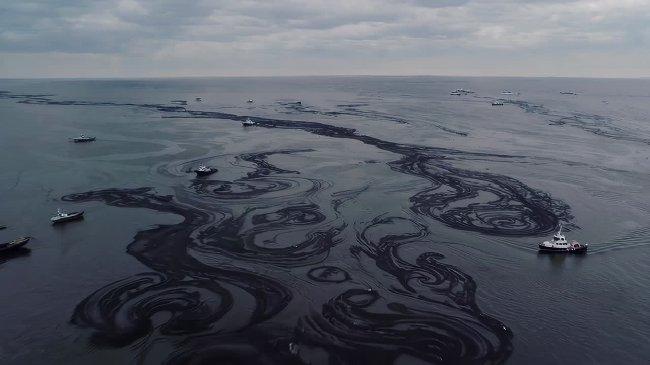 바다에 기름 유출