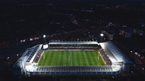 northampton saints rugby club at night