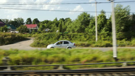 Traveling-by-train-along-with-car