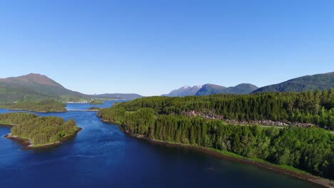 aerial footage beautiful nature norway.