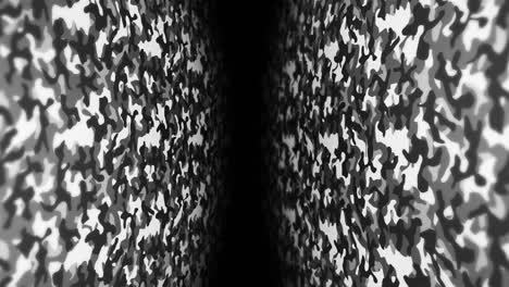 fondo de patrón de camuflaje blanco. concepto de uniforme militar. línea abstracta y textura de onda. animación de bucle.