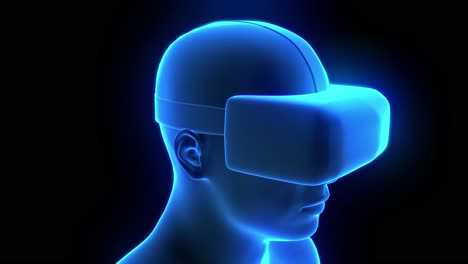 VR-Virtual-Reality-Headset-Hologramm-Futuristische-Animation-HMD-Spiel-Tech-Loop-4k