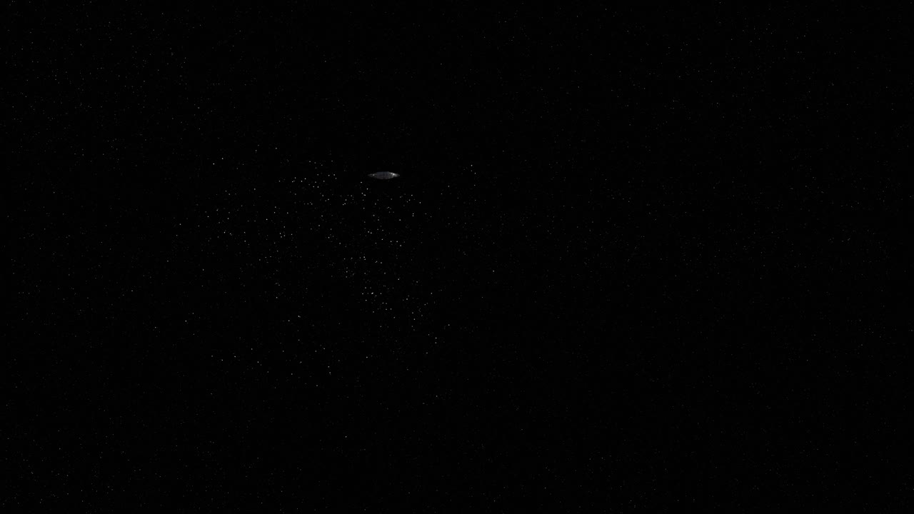 ufo 비행, 외계인 방문객과 함께 회전하는 우주선, 별을 향해 여행하는 고 세부적인 외계인 비행 접시, 4k