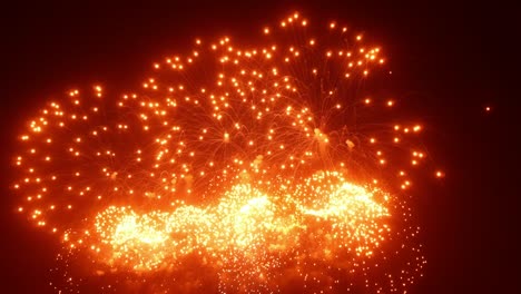 espectáculo de fuegos artificiales por la noche para el año nuevo, navidad y otras fiestas.
