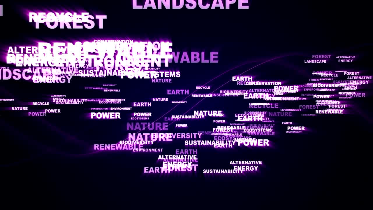 생태학 키워드, 배경 오버레이, 루프, 4k