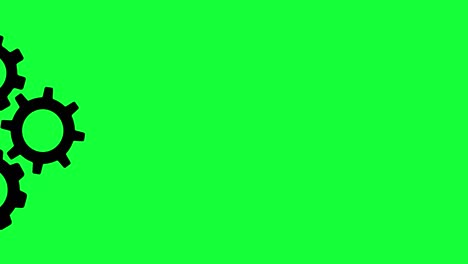 el engranaje de la rueda dentada girando alrededor del video de animación. el icono de la ruedas dentadas girando el concepto de trabajo en equipo de fondo animado