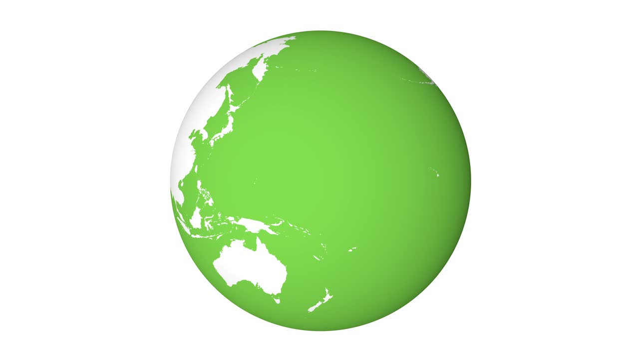 animación de la tierra verde en bucle de 4k