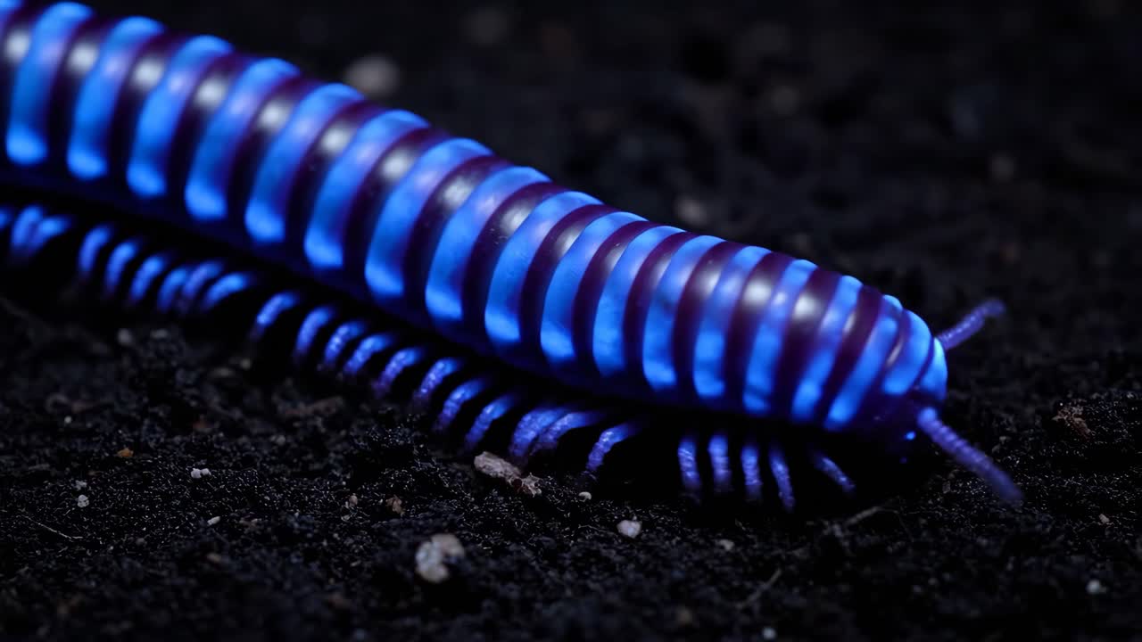 Glowing Millipede