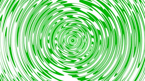 gráficos de movimiento de ondas circulares con fondo de pantalla verde
