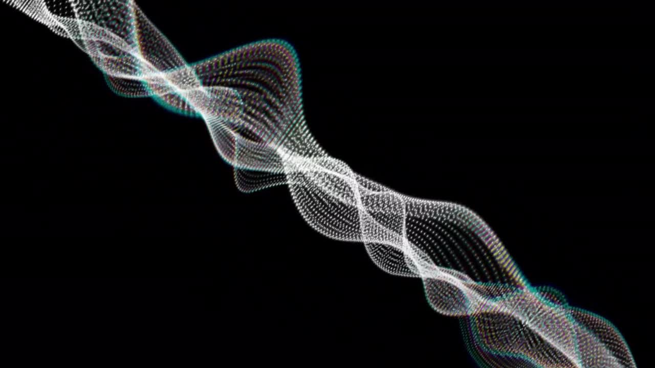 animación de puntos blancos que se mueven sobre un fondo negro