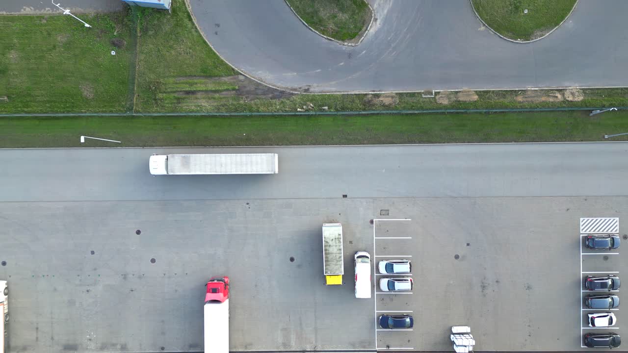 vista aérea del almacén de mercancías