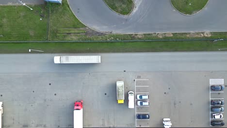 aerial view of goods warehouse