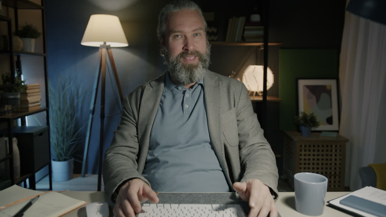 Businessman Giving a Presentation or Meeting