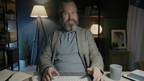 businessman giving a presentation or meeting