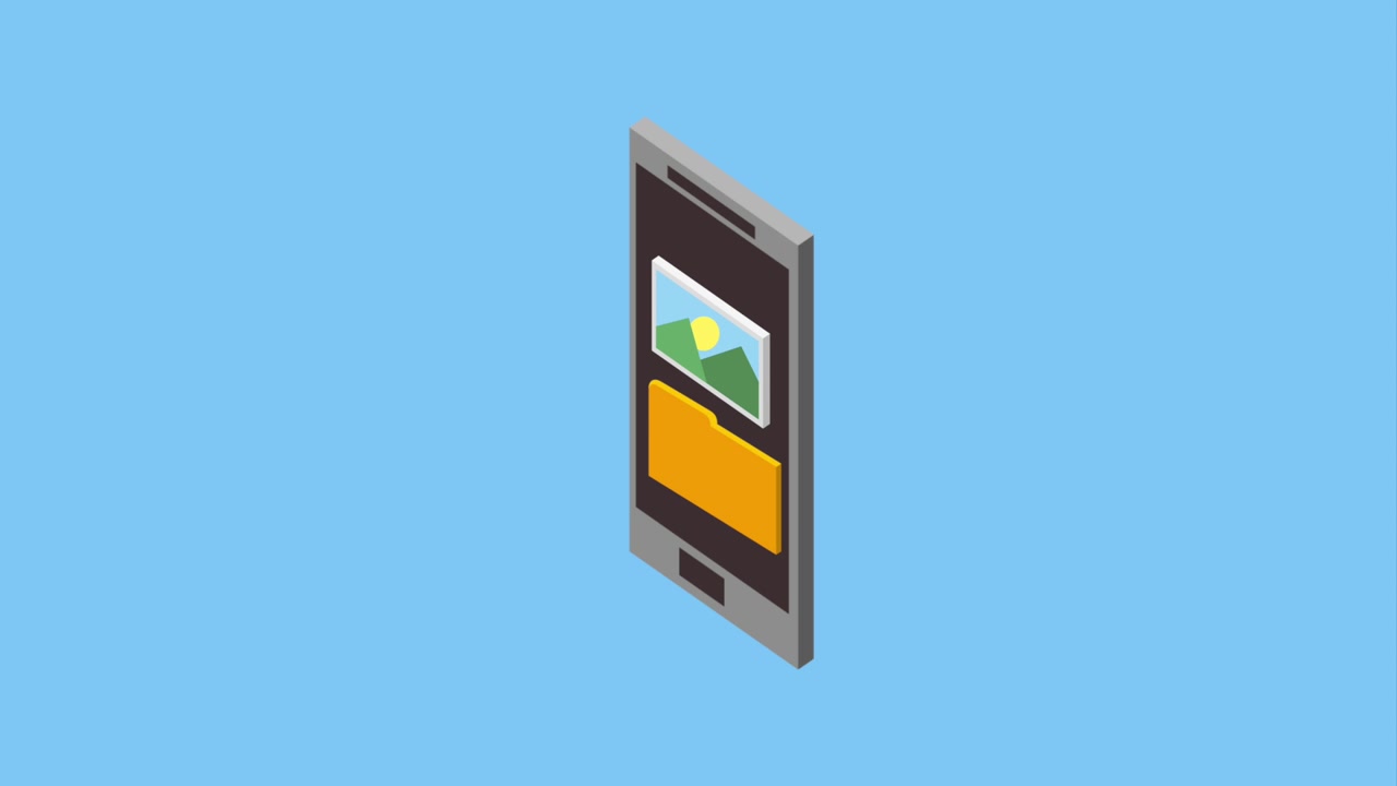smartphone isometric concept