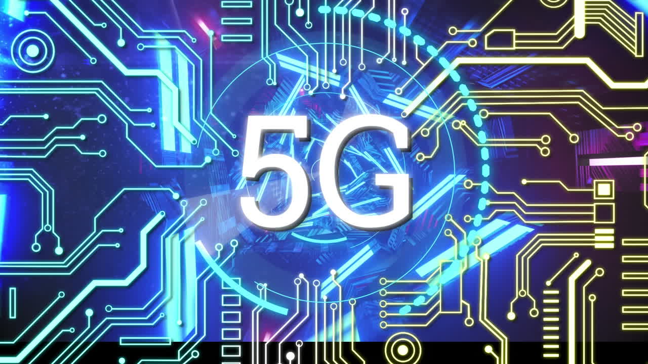 testo 5g su connessioni microprocessore contro tunnel luminoso