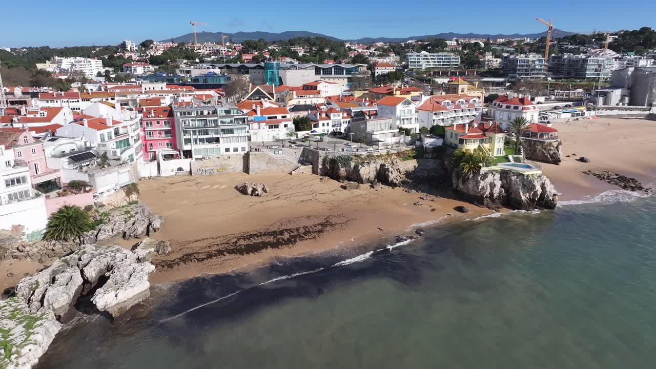 Cascais Skyline At Cascais In District Of Lisbon Portugal. Coastal City. Waterfront Landscape. Beach Scenery. Cascais Skyline At Cascais In District Of Lisbon Portugal.