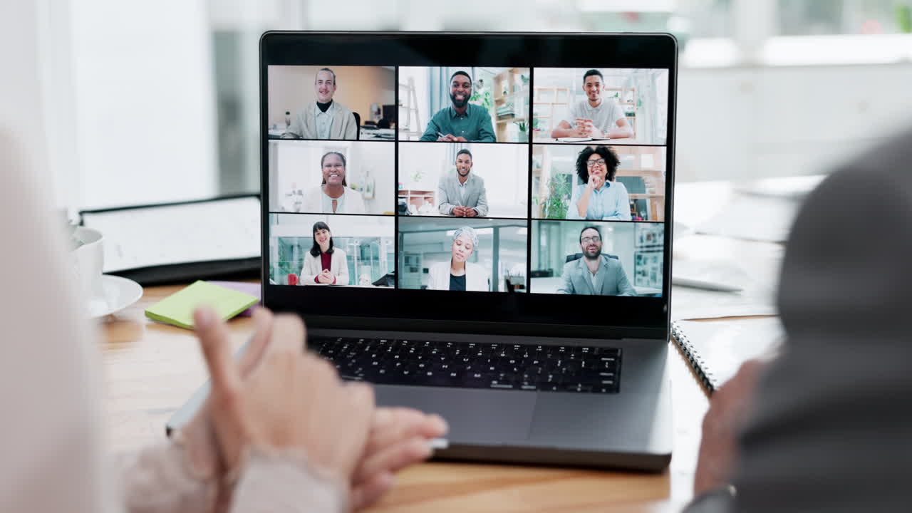 Computer screen, online meeting