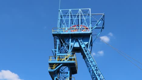 Headgear-of-historic-black-coal-mine-Guido-in-Zabrze,-Poland,-EU