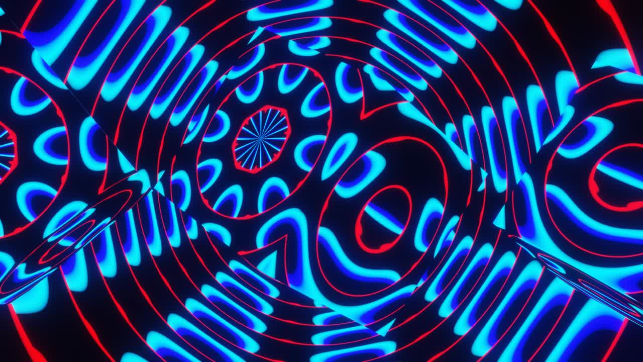 rotación de cubos azules abstractos sobre un fondo azul abstractos