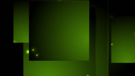 abstract green glowing shiny squares minimal motion background