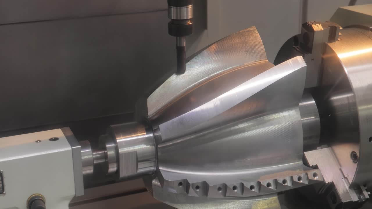 금속 가공 cnc 밀링 기계. 금속 절단 현대 가공 기술.