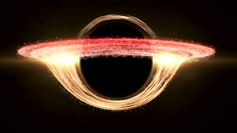 representación de agujeros negros en bucle de 4k