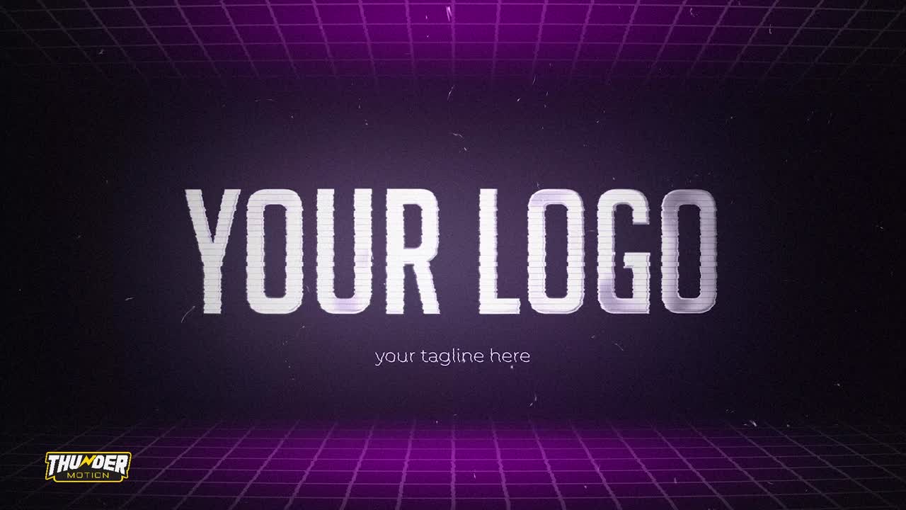 Reveal logo con griglia retrò