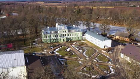 aerial footage of kozmuiza manor housing primary school