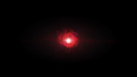 explosión de energía roja