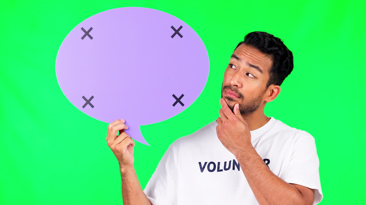 연설 거품, 생각, 그리고 스튜디오에 있는 사람