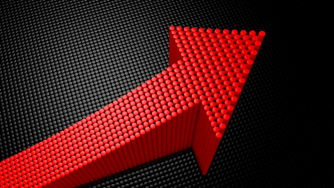 los cilindros formaron una flecha