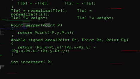 procesamiento de datos en fondo negro