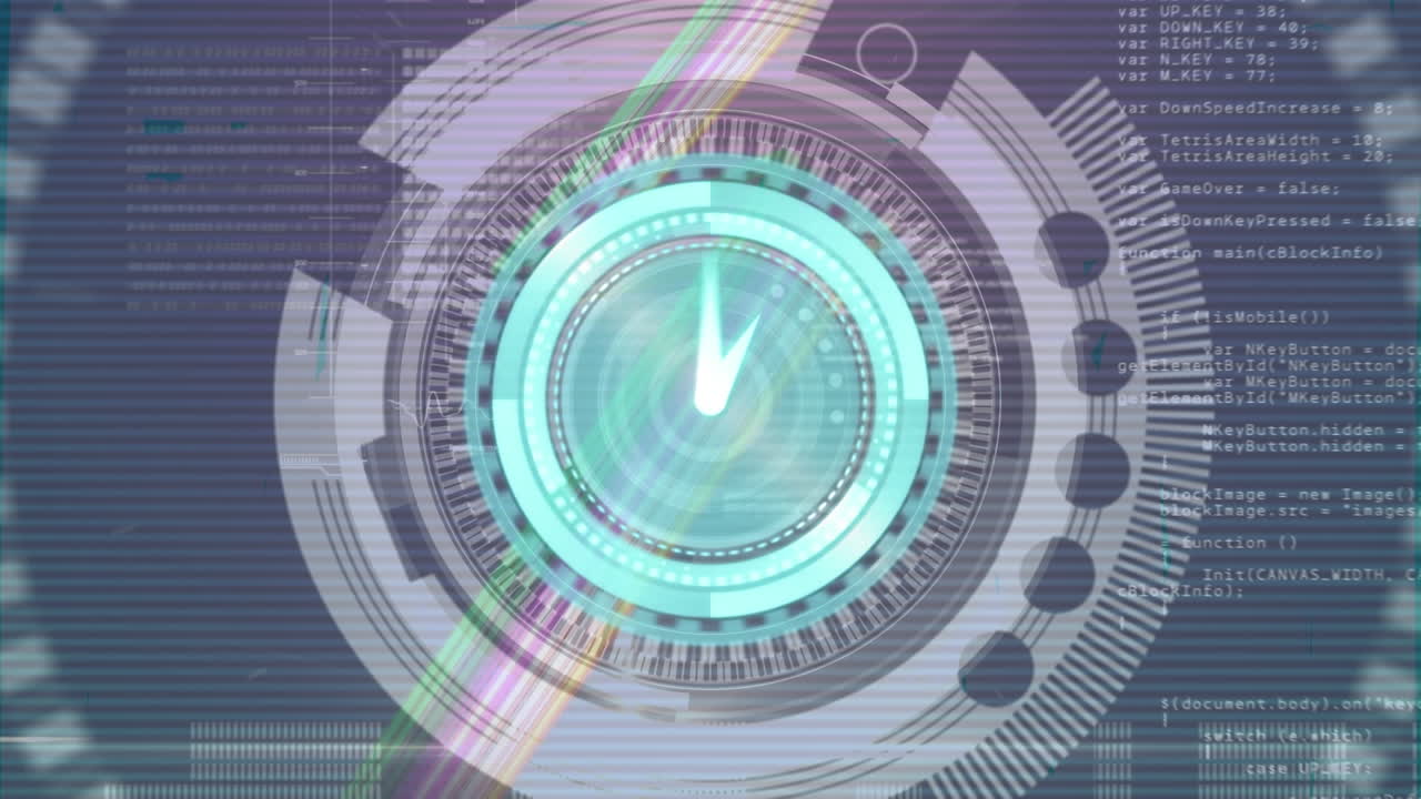 시계 오버 스 스캔 및 연결 네트워크의 애니메이션