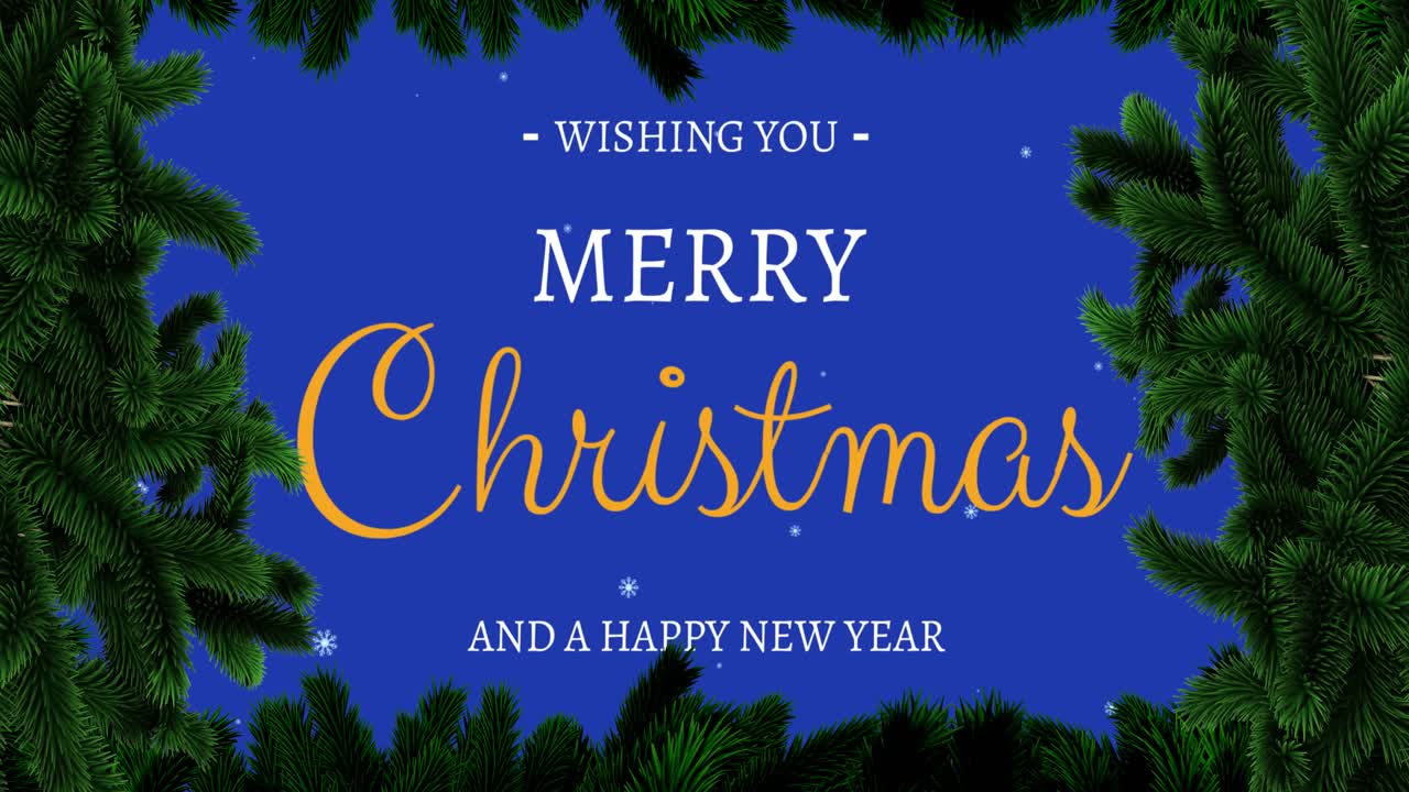 크리스마스 축하와 새해 축하 텍스트의 애니메이션