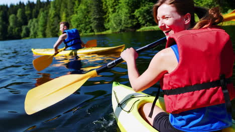 people enjoying kayaking on a lake