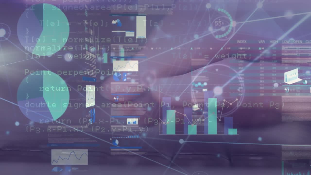 Animation of cyber attack warning over in cyber