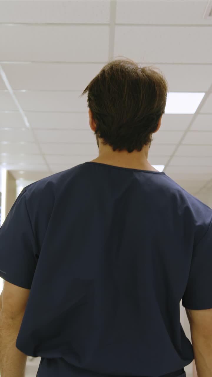 Doctor walking in hospital
