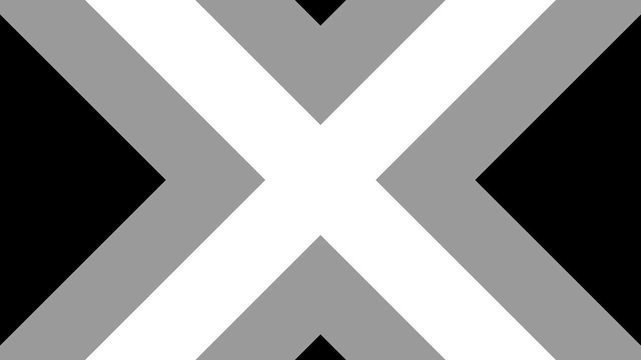 Abstract Geometric Transition with Expanding Grey X Shape