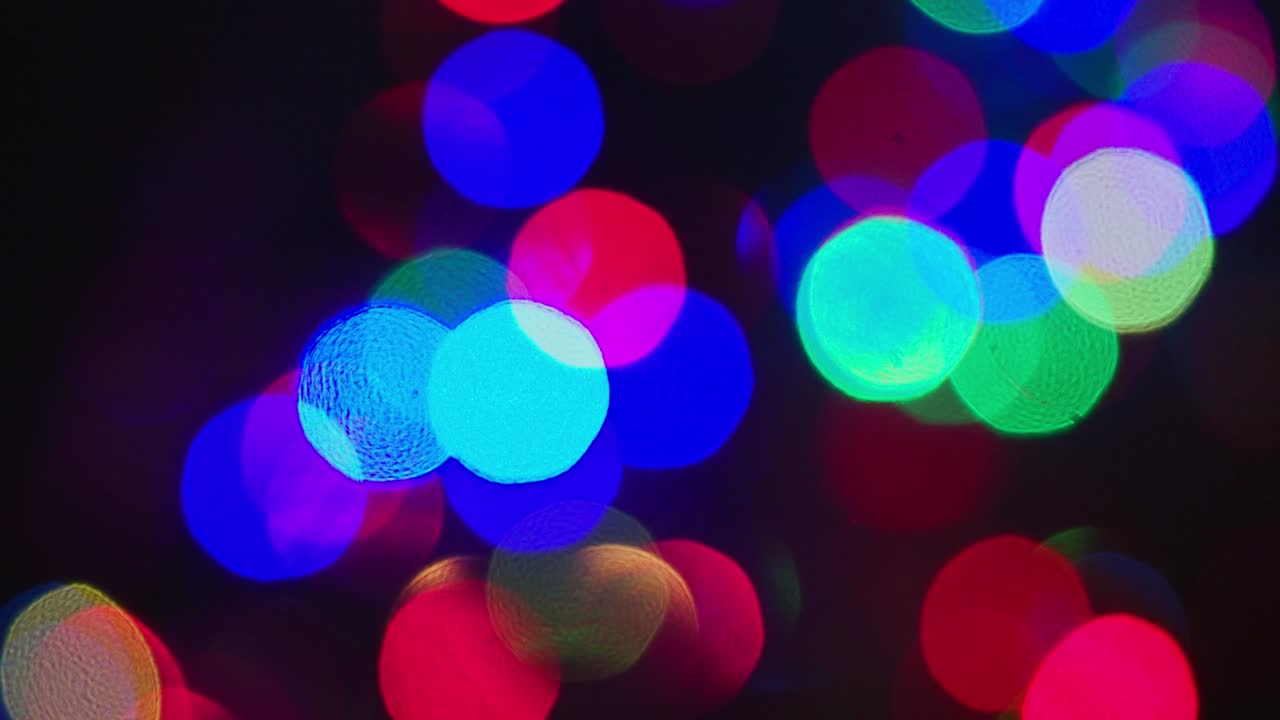 luces de neón bokeh de color borroso