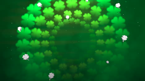 green small shamrocks in sky