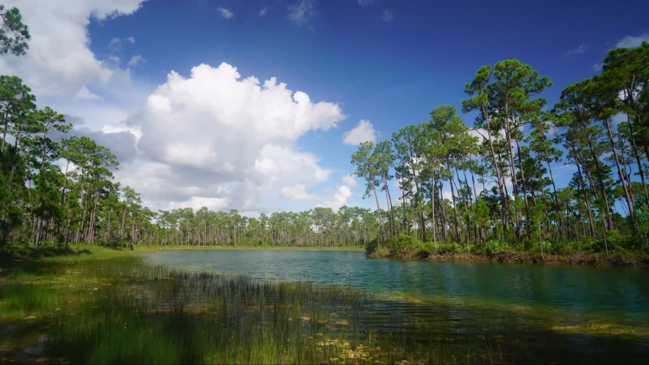 에버글레이즈 2 위에 구름의 시간 경과